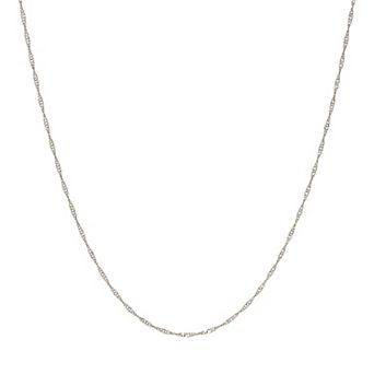 1928 Silver Tone Twisted Design Chain