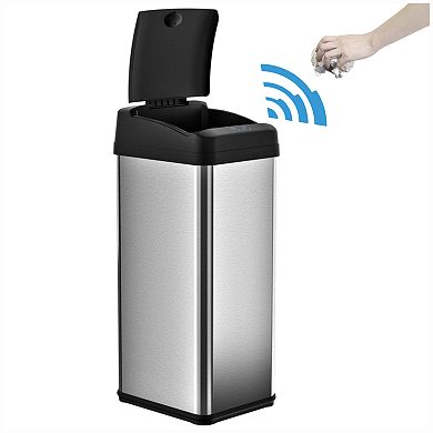 iTouchless 13-gallon Extra-Wide Stainless Steel Automatic Sensor Touchless Trash Can