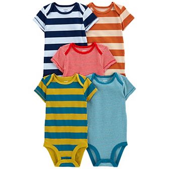 Baby Boy Carter's 5-Pack Stripes Short Sleeve Bodysuits