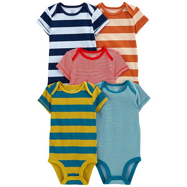 Carter's 5pc Baby Boy Multi Color/ Multi Print Bodysuit Set main image 1