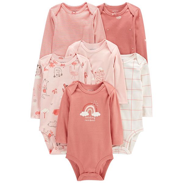 Carter's 5pc Baby Girl Unicorn Rainbow Moon Bodysuit Set main image 0