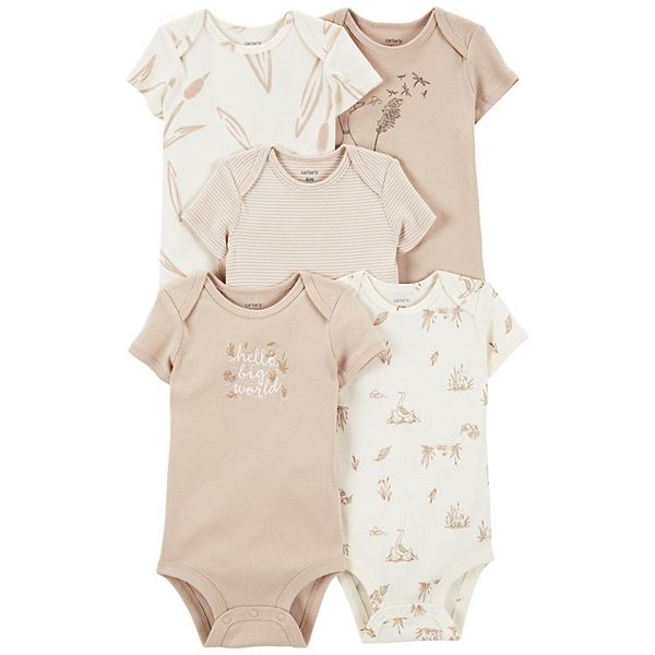 Baby Carter's 5-Pack Hello Big World Bodysuits