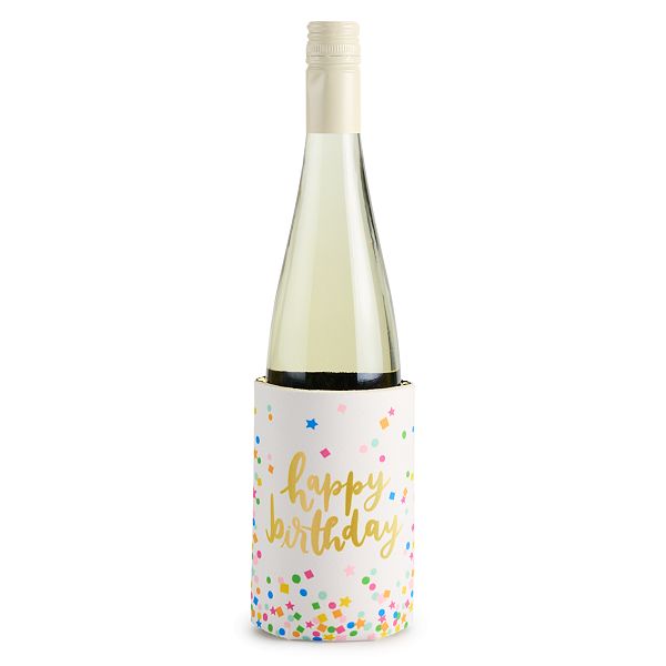 Design Clique Happy Birthday Wine Koozie