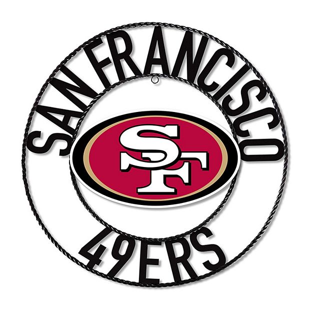 San Francisco 49ers Distressed 24 x 24 Round Wall Art