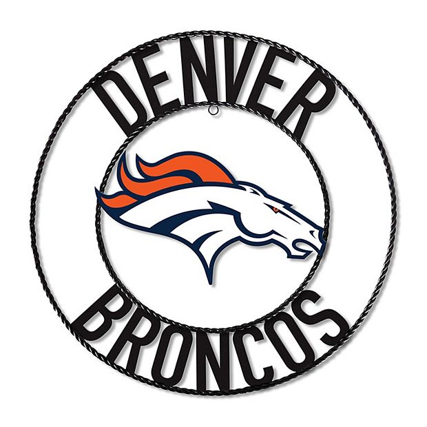 Denver Broncos 24 Heritage Logo Round Sign