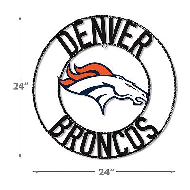 Denver Broncos Wrought Iron Wall Art