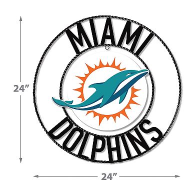 Miami Dolphins Wrought Iron Wall Art