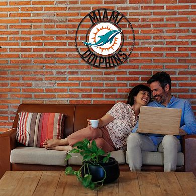 Miami Dolphins Wrought Iron Wall Art