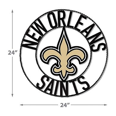 New Orleans Saints Wrought Iron Wall Art