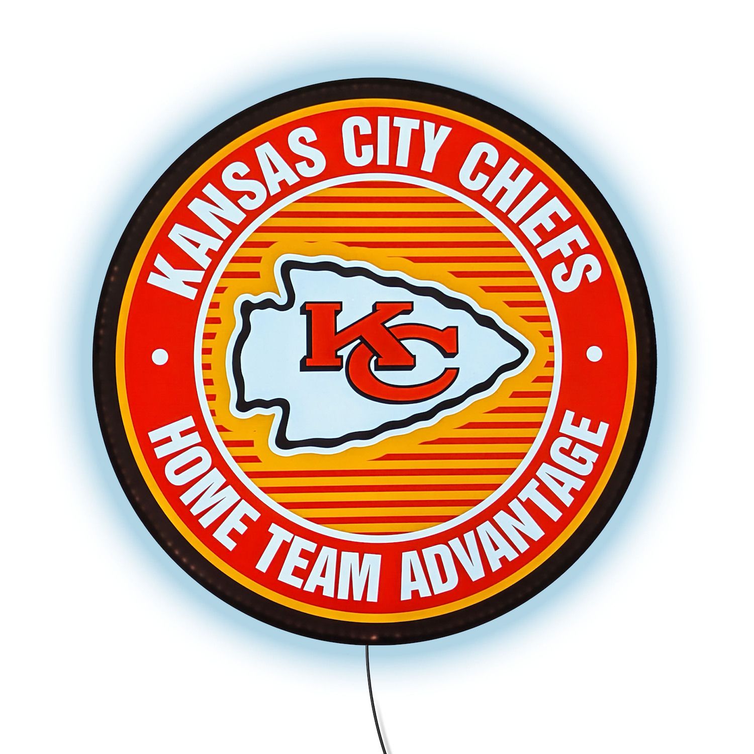 NFL Round Heritage Distressed Sign: Kansas City Chiefs