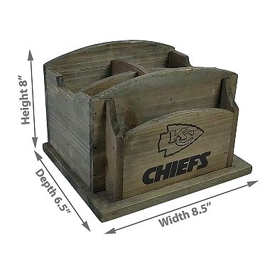 Kansas City Chiefs Rustic Desk Organizer