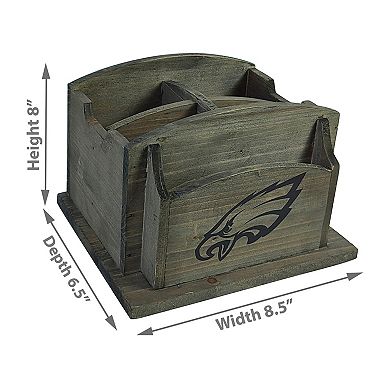 Philadelphia Eagles Rustic Desk Organizer