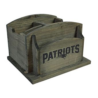New England Patriots Rustic Desk Organizer
