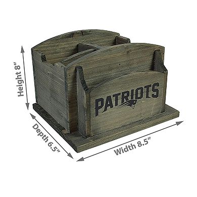 New England Patriots Rustic Desk Organizer