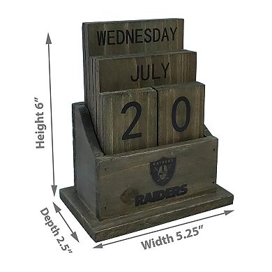 Las Vegas Raiders Wood Block Calendar