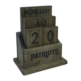 New England Patriots Wood Block Calendar
