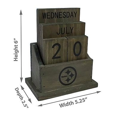 Pittsburgh Steelers Wood Block Calendar