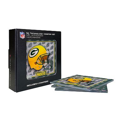 Green Bay Packers 5D Technology Coaster Set