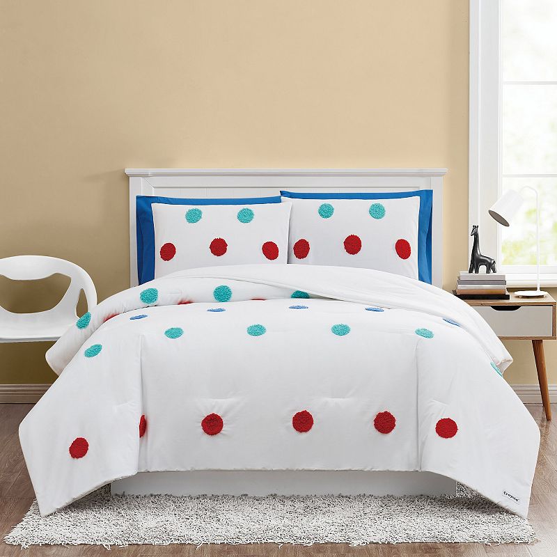58189183 Crayola Fuzzy Dot Comforter Set with Sham, Multico sku 58189183
