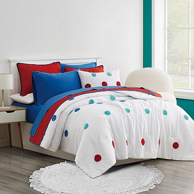 Crayola Fuzzy Dot Comforter Set with Sham