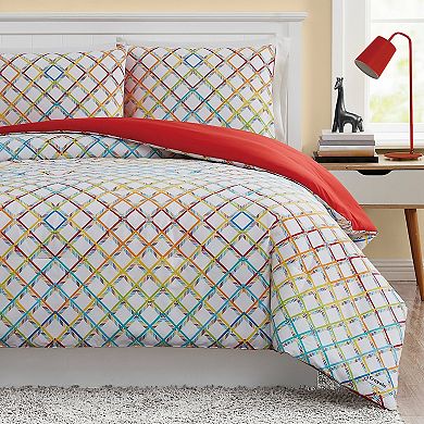 Crayola Happy Plaid Comforter Set with Sham