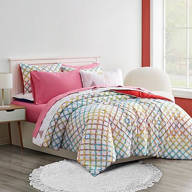 Crayola Happy Plaid Comforter Set with Sham