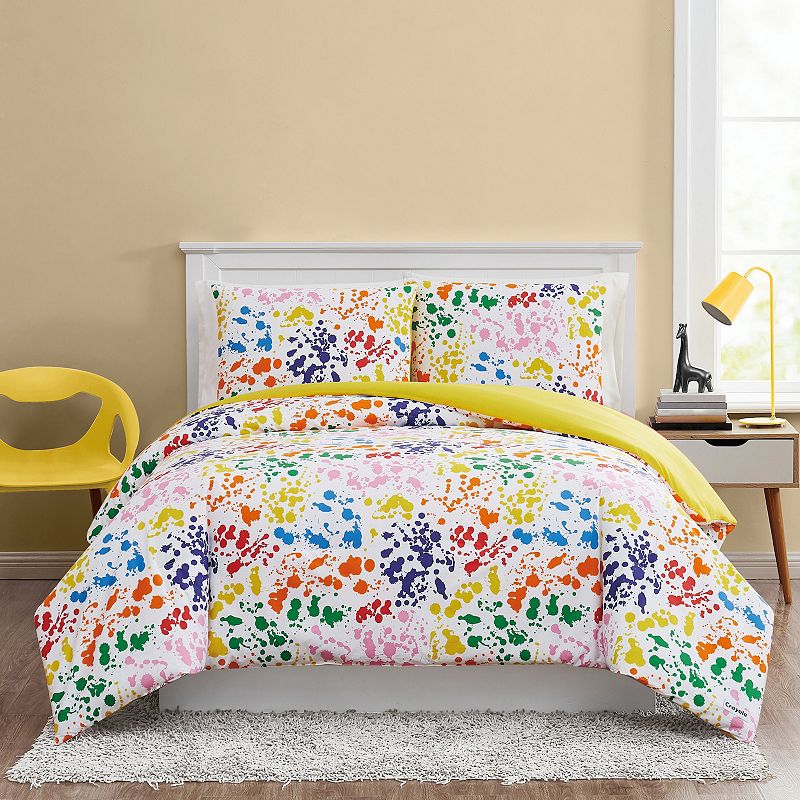 Crayola Splatter 2 Piece Comforter Set, Multicolor, Full/Queen