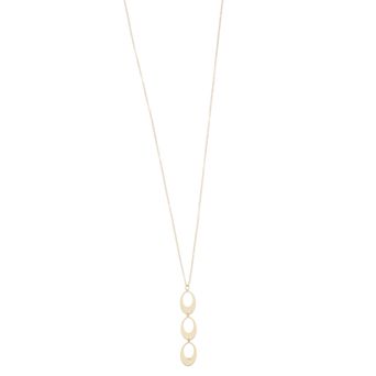 Au Naturale 10k Gold Three Oval Drop Necklace
