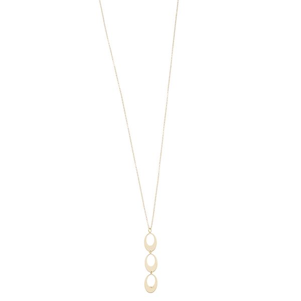 Origin Hollow Ovals 3Drop Necklace Style540 main image 1