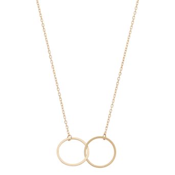 Au Naturale 10k Gold Double Circle Necklace