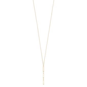 Au Naturale 14k Gold Paper Clip Drop Necklace
