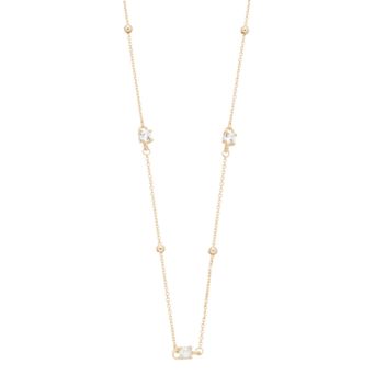 Au Naturale 14k Gold White Topaz Bead Necklace
