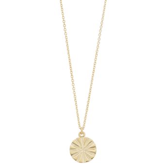 Au Naturale 14k Gold Disc Pendant Necklace