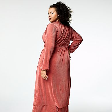 Plus Size INTEMPO™ Accordion Kimono Duster
