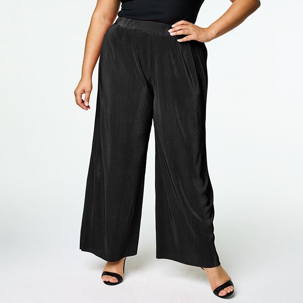 Plus Size INTEMPO™ Pull-On Accordion Pleat Pants