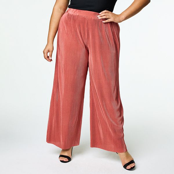 Plus Size INTEMPO™ Pull-On Accordion Pleat Pants