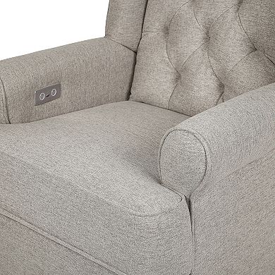 Namesake Harbour Quilted Electronic Recliner & Swivel Glider