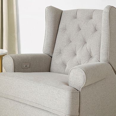 Namesake Harbour Quilted Electronic Recliner & Swivel Glider