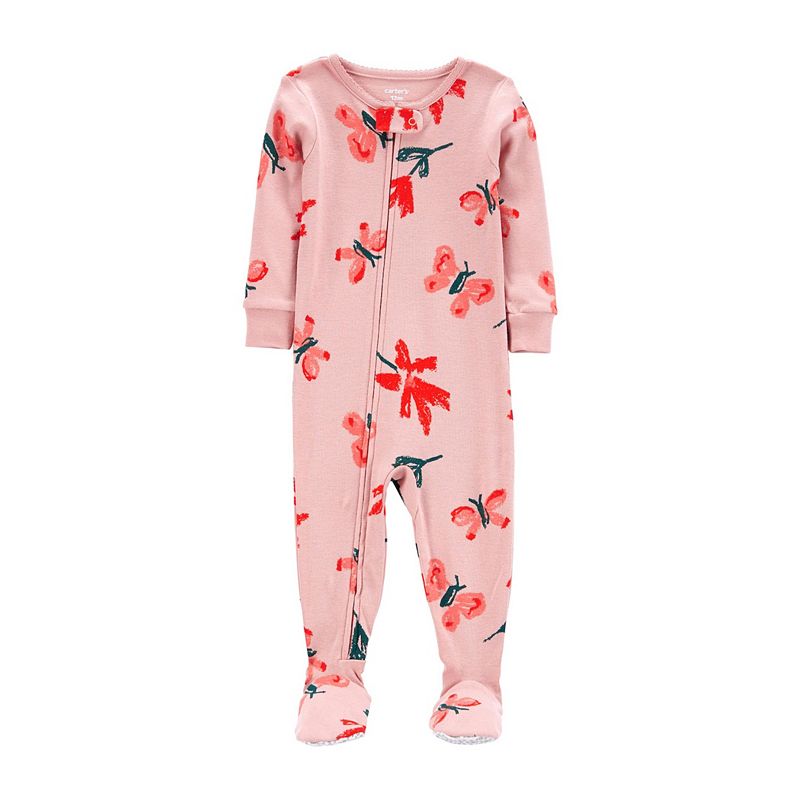 Toddler Girl Carters Butterfly Footed Pajamas, Toddler Girls, Size: 5T