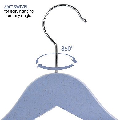 Elama Home 20 Piece Eco Friendly Coat Hangers in Blue