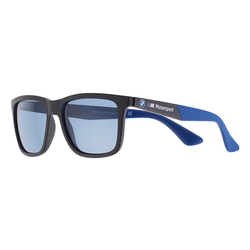 Mens BMW Motorsport 54mm Square Polarized Wayfarer Sunglasses, Size: Mediu