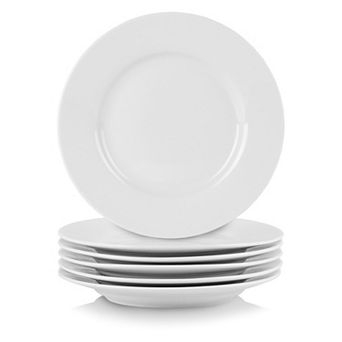 10 Strawberry Street Simply White 6 pc Appetizer Plate Set