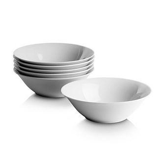 10 Strawberry Street Simply White 6 pc Cereal Bowl Set