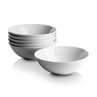 10 Strawberry Street Simply White 6 pc Coupe Cereal Bowl Set