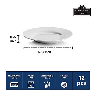 10 Strawberry Street Catering Round 12-pc. Appetizer Plate Set