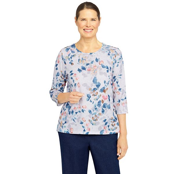 Women's Alfred Dunner Leaf Print Top