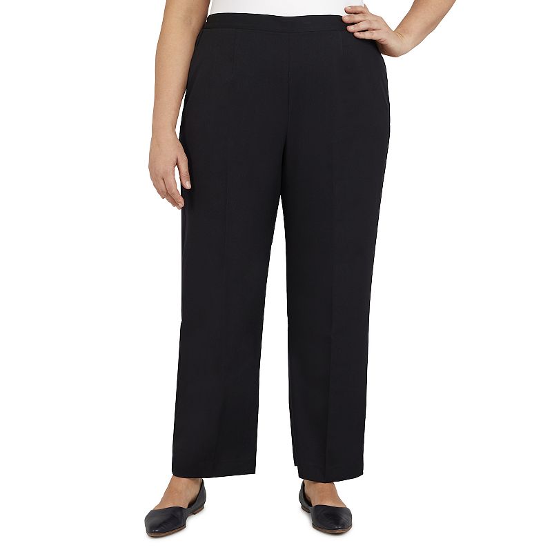 Women’s Alfred Dunner Theater District Twill Pull-On Straight Leg Pants, 