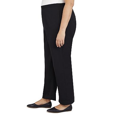 Women’s Alfred Dunner Theater District Twill Pull-On Straight Leg Pants