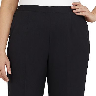 Women’s Alfred Dunner Theater District Twill Pull-On Straight Leg Pants