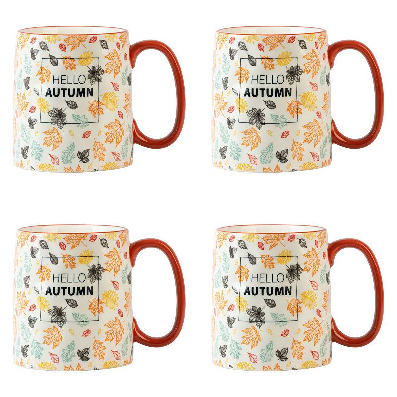 10 Strawberry Street 4-pc. Hello Autumn Mug Set, Multicolor